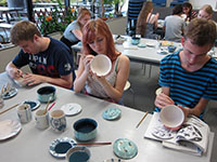 Painting on the pottery