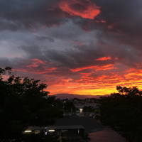 燃える夕日（2021.7.27）