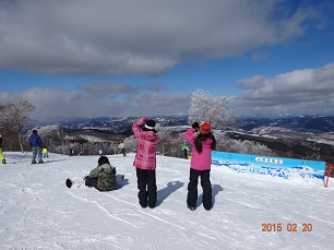 ゲレンデ頂上からの景色