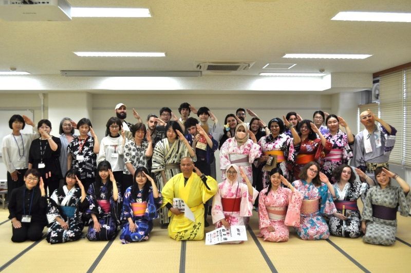 「かわさき」ポーズで集合写真