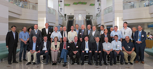 Mr. Menno Knip, Chairperson of ESCTER (fourth from the left at the front row), Mr. Jan Arild Ellingsen, Chairperson of STCEES (fifth from the left at the front row), Dr. Hisataka Moriwaki, President of Gifu University,Dr. Fumiaki Suzuki, Executive Director of Gifu University
