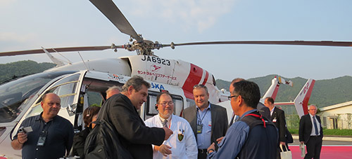 Dr. Shinji Ogura, Director of the Gifu University Hospital takes questions from the delegation