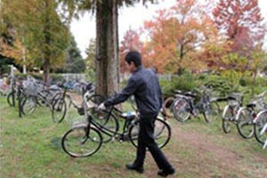 Removing discarded bicycles