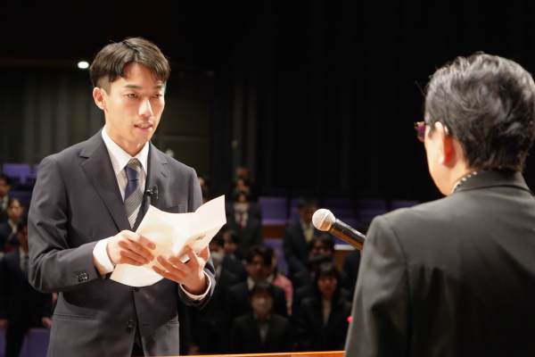 修了生代表謝辞