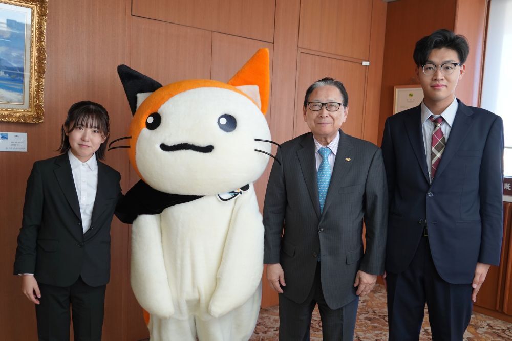 岐大祭実行委員とぎだにゃんが岐大祭の開催報告に来てくれましたのアイキャッチ画像