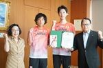 東京2025世界陸上　走高跳で8位入賞した赤松選手が吉田学長を訪問しましたのアイキャッチ画像