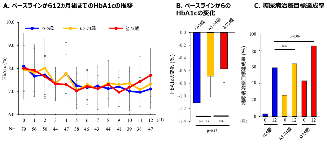 年齢別におけるイメグリミンの有効性の比較